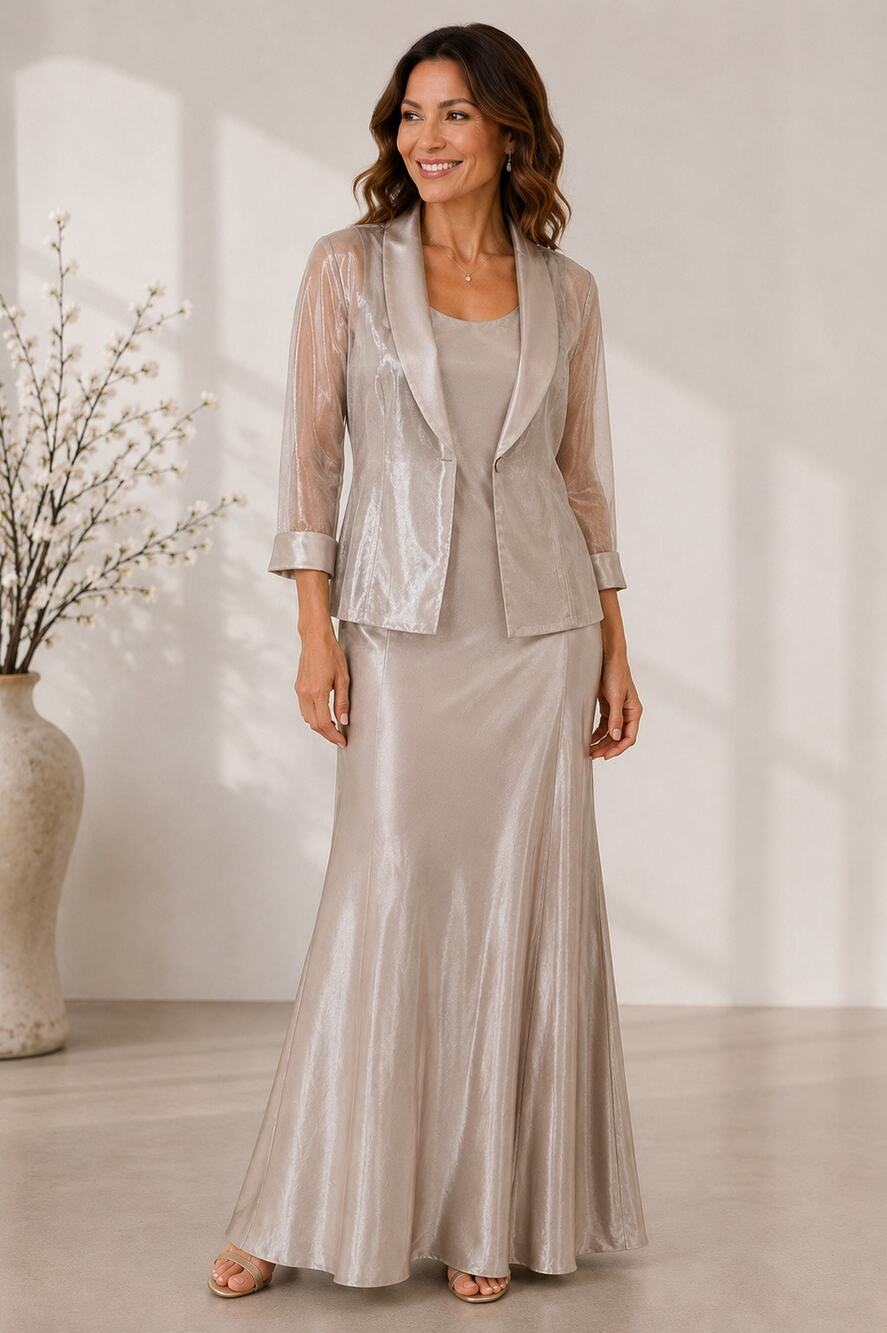 NWT Alex Evenings Formal Dress Jacket 16W Champagne Mother of Bride Iridescent